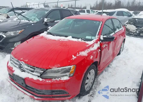 2015 Volkswagen Jetta 2.0L S z USA, uszkodzony, nr VIN 3VW2K7AJ2FM422227